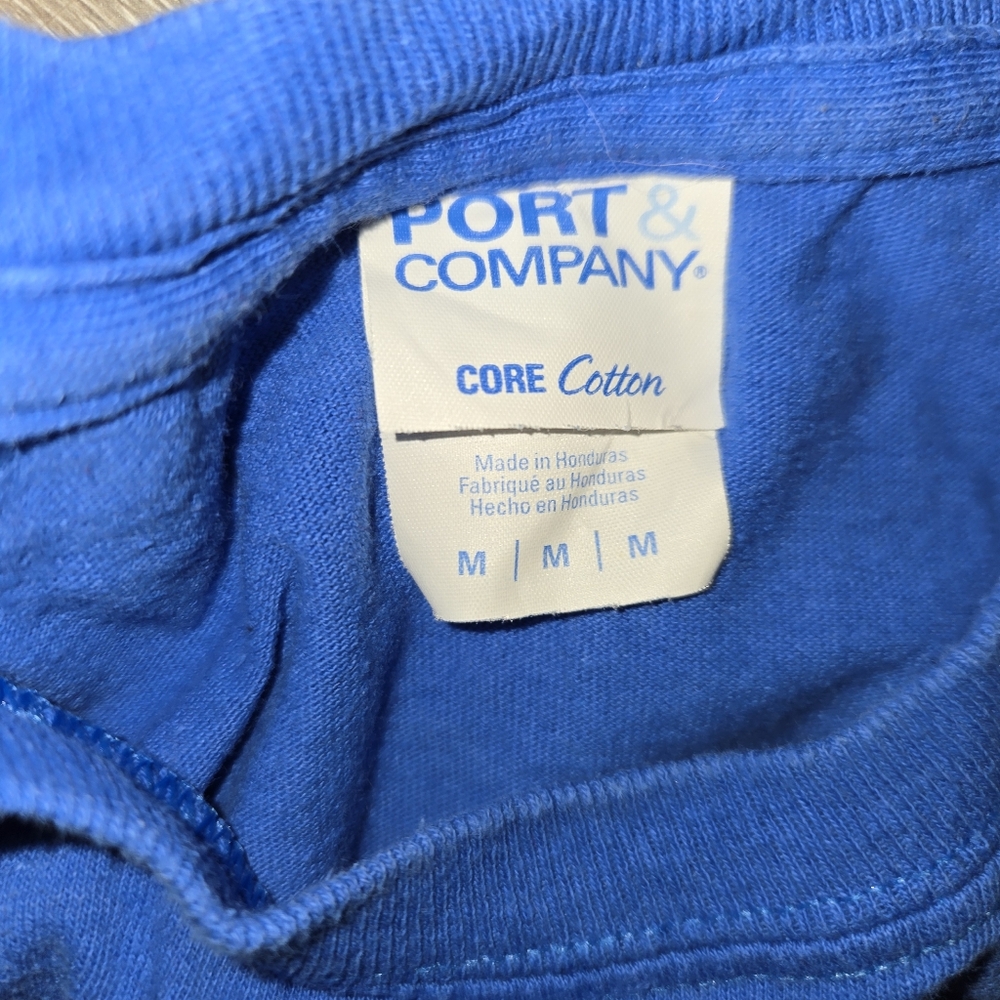 Original‎ Trader Joe's Employee Long Sleeve Heavy T-Shirt Medium Blue Cotton - Picture 3 of 4